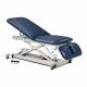 Clinton 8039987 Power XL Open Base Table, Adjustable Backrest and Drop Section, with Casters - Royal Blue Upholstery