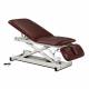 Clinton 80399 Power XL Open Base Table, Adjustable Backrest and Drop Section, without Casters - Burgundy Upholstery