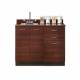 Clinton 8042 Classic Laminate 42" Wide Base Cabinet with 3 Doors and 2 Drawers, Dark Cherry.  Shown with OPTIONAL upgrade sink and faucet.