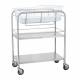 Blickman 8044SS Bassinet with Two Open Shelves.  Please Note: Image shown with Optional Bassinet Basket (3070P) and Bassinet Mattress (3069MP)