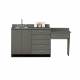 Clinton 8048-99 Slate Gray Laminate 48" Wide Base Cabinet with 2 Doors, 5 Drawers, Sink and 1-Drawer Desk