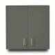 Clinton 8224 Classic Laminate Wall Cabinet with 2 Doors - 24" W x 24" H, Slate Gray