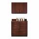 Clinton 823636 Wall and Base Cabinet Set, 36" Width - Dark Cherry Laminate (Supply Products are Not Included)