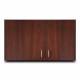 Clinton 8242-9 Classic Laminate Wall Cabinet with 2 Doors (Large Door on Left) - 42" W x 24" H, Dark Cherry