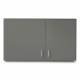 Clinton 8242-9 Classic Laminate Wall Cabinet with 2 Doors (Large Door on Left) - 42" W x 24" H, Slate Gray