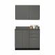 Clinton 824242 Wall and Base Cabinet Set, 42" Width - Slate Gray Laminate (Supply Products are Not Included)