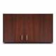 Clinton 8242 Classic Laminate Wall Cabinet with 2 Doors (Large Door on Right) - 42" W x 24" H, Dark Cherry
