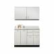 Clinton 824848 Wall and Base Cabinet Set, 48" Width - Gray Laminate (Supply Products are Not Included)