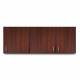 Clinton 8266 Wall Cabinet with 3 Doors - 66" W x 24" H, Dark Cherry