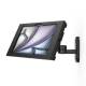 Compulocks 827B11APXB Swing Arm Wall Mount with Apex Secured Enclosure - For 11" iPad Air, Black, Landscape, Left Angle View (Tablet is Not Included)