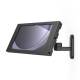 Compulocks 827B11GAPX9B Swing Arm Wall Mount with Apex Secured Enclosure - For 11" Galaxy Tab, Black, Landscape, Left Angle View (Tablet is Not Included)