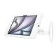 Compulocks 827W11APXW Swing Arm Wall Mount with Apex Secured Enclosure - For 11" iPad Air, White, Landscape, Left Angle View (Tablet is Not Included)