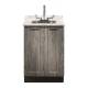 Clinton Model 8624 Fashion Finish Metropolis Gray 24" Wide Base Cabinet with Classic Marble Countertop (Sink and Wing Lever Faucet Sold Separately)