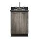 Clinton Model 8624 Fashion Finish Metropolis Gray 24" Wide Base Cabinet with Graphite Talc Countertop (Sink and Wing Lever Faucet Sold Separately)