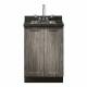Clinton Fashion Finish Metropolis Gray 24" Wide Base Cabinet Model 8624 shown with Meteorite Postform Countertop with Sink and Wing Lever Faucet Model 24P