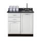 Clinton Model 8636 Fashion Finish Arctic White 36" Wide Base Cabinet with Graphite Talc Countertop (Sundry Jars, Sink, and Faucet Sold Separately)