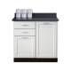 Clinton Model 8636 Fashion Finish Arctic White 36" Wide Base Cabinet with Graphite Talc Countertop (Sundry Jars Sold Separately)