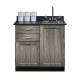 Clinton Model 8636 Fashion Finish Metropolis Gray 36" Wide Base Cabinet with Graphite Talc Countertop (Sundry Jars, Sink, and Faucet Sold Separately)