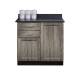 Clinton Model 8636 Fashion Finish Metropolis Gray 36" Wide Base Cabinet with Graphite Talc Countertop (Sundry Jars Sold Separately)