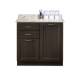 Clinton Model 8636 Fashion Finish Twilight 36" Wide Base Cabinet with Classic Marble Countertop (Sundry Jars Sold Separately; Scissors and Organizer Holder Not Included)