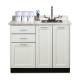 Clinton Model 8642 Fashion Finish Arctic White 42" Wide Base Cabinet with Classic Marble Countertop (Sundry Jars, Sink, and Faucet Sold Separately; Organizer Holder and Scissors NOT Included)