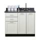 Clinton Model 8642 Fashion Finish Arctic White 42" Wide Base Cabinet with Graphite Talc Countertop (Sundry Jars, Sink, and Faucet Sold Separately; Organizer Holder and Scissors NOT Included)