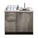 Clinton Model 8642 Fashion Finish Metropolis Gray 42" Wide Base Cabinet with Classic Marble Countertop (Sundry Jars, Sink, and Faucet Sold Separately; Organizer Holder and Scissors NOT Included)