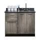 Clinton Model 8642 Fashion Finish Metropolis Gray 42" Wide Base Cabinet with Graphite Talc Countertop (Sundry Jars, Sink, and Faucet Sold Separately; Organizer Holder and Scissors NOT Included)