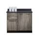 Clinton Model 8642 Fashion Finish Metropolis Gray 42" Wide Base Cabinet with Graphite Talc Countertop (Sundry Jars Sold Separately)