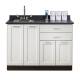 Clinton Model 8648 Fashion Finish Arctic White 48" Wide Base Cabinet with Graphite Talc Countertop (Sundry Jars, Sink, and Faucet Sold Separately; Organizer Holder and Scissors NOT Included)