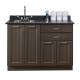 Clinton Model 8648 Fashion Finish Twilight 48" Wide Base Cabinet with Graphite Talc Countertop (Sundry Jars, Sink, and Faucet Sold Separately; Organizer Holder and Scissors NOT Included)
