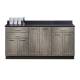 Clinton  Model 8672 Fashion Finish Metropolis Gray 72" Wide Base Cabinet with Graphite Talc Countertop (Supplies and Sundry Jars NOT Included)
