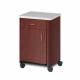 Clinton 8720-A Molded Top Mobile Bedside Cabinet with 1 Door and 1 Drawer - Dark Cherry 1DC