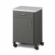 Clinton 8720-A Molded Top Mobile Bedside Cabinet with 1 Door and 1 Drawer - Slate Gray 1SG