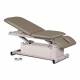Clinton 87330 Power-Glide™ Hi-Lo Treatment Table with Adjustable Backrest and Drop Section, Warm Gray Upholstery