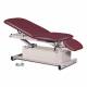 Clinton 87360 Power-Glide™ Hi-Lo Treatment Table with Adjustable Backrest, Footrest, and Stirrups, Burgundy Upholstery