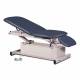 Clinton 87360 Power-Glide™ Hi-Lo Treatment Table with Adjustable Backrest, Footrest, and Stirrups, Slate Blue Upholstery