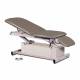 Clinton 87360 Power-Glide™ Hi-Lo Treatment Table with Adjustable Backrest, Footrest, and Stirrups, Warm Gray Upholstery