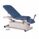 Clinton 87360 Power-Glide™ Hi-Lo Treatment Table with Adjustable Backrest, Footrest, and Stirrups, Royal Blue Upholstery - with Stirrups