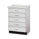 Clinton 8805-A Treatment Cabinet with 5 Drawers and Molded Top - Gray Base