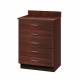 Clinton 8805 Treatment Cabinet with 5 Drawers - Dark Cherry Countertop and Cabinet
