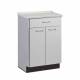 Clinton 8821 Molded Top Treatment Cabinet with 1 Drawer and 2 Doors - Gray Base