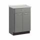 Clinton 8821 Molded Top Treatment Cabinet with 1 Drawer and 2 Doors - Slate Gray Base