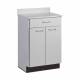 Clinton 8821 Treatment Cabinet with 1 Drawer and 2 Doors - Gray Countertop and Cabinet