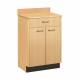 Clinton 8821 Treatment Cabinet with 1 Drawer and 2 Doors - Maple Countertop and Cabinet