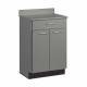 Clinton 8821 Treatment Cabinet with 1 Drawer and 2 Doors - Slate Gray Countertop and Cabinet