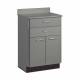 Clinton 8822 Treatment Cabinet with 2 Drawers and 2 Doors - Slate Gray Countertop and Cabinet