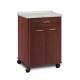 Clinton 8921-A Mobile Treatment Cabinet with 1 Drawer, 2 Doors, Molded Top, and Dark Cherry Base