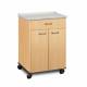 Clinton 8921-A Mobile Treatment Cabinet with 1 Drawer, 2 Doors, Molded Top, and Maple Base