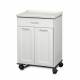 Clinton 8921-AF Mobile Treatment Cabinet with 1 Drawer, 2 Doors, Molded Top, and Fashion Finish Arctic White Base